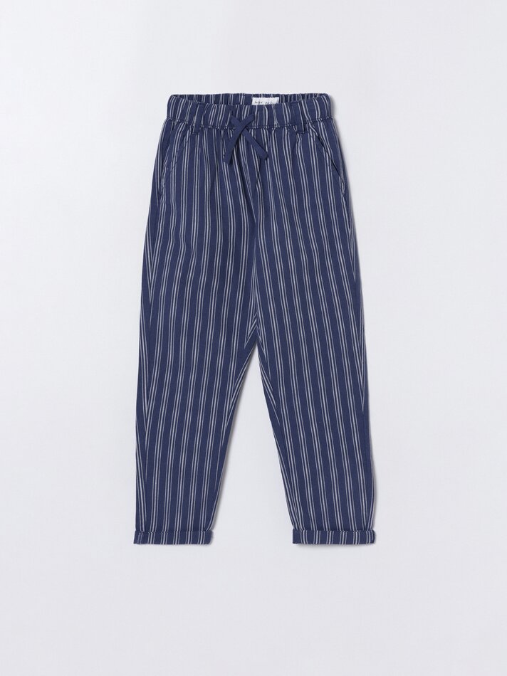 Calça jogger rústica - Azul-marinho