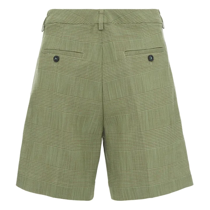 Bellerose Short Volkertje Carreaux - Collection Femme | Vert kaki