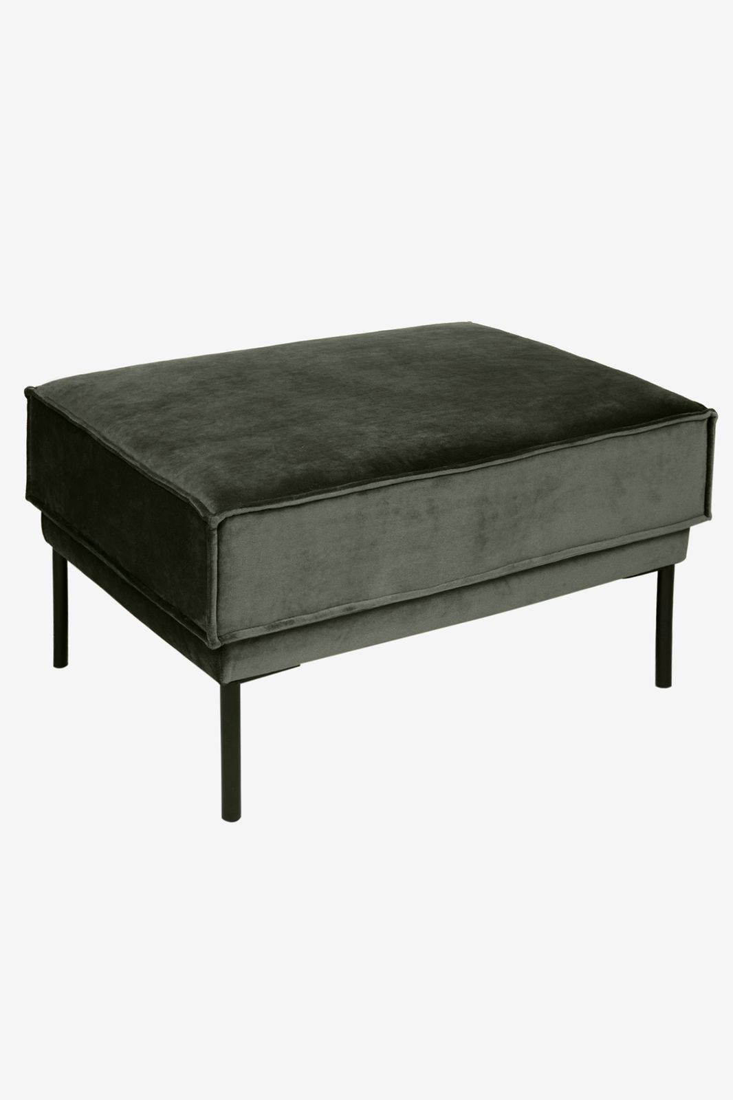 The Duchess velvet hocker donkergroen