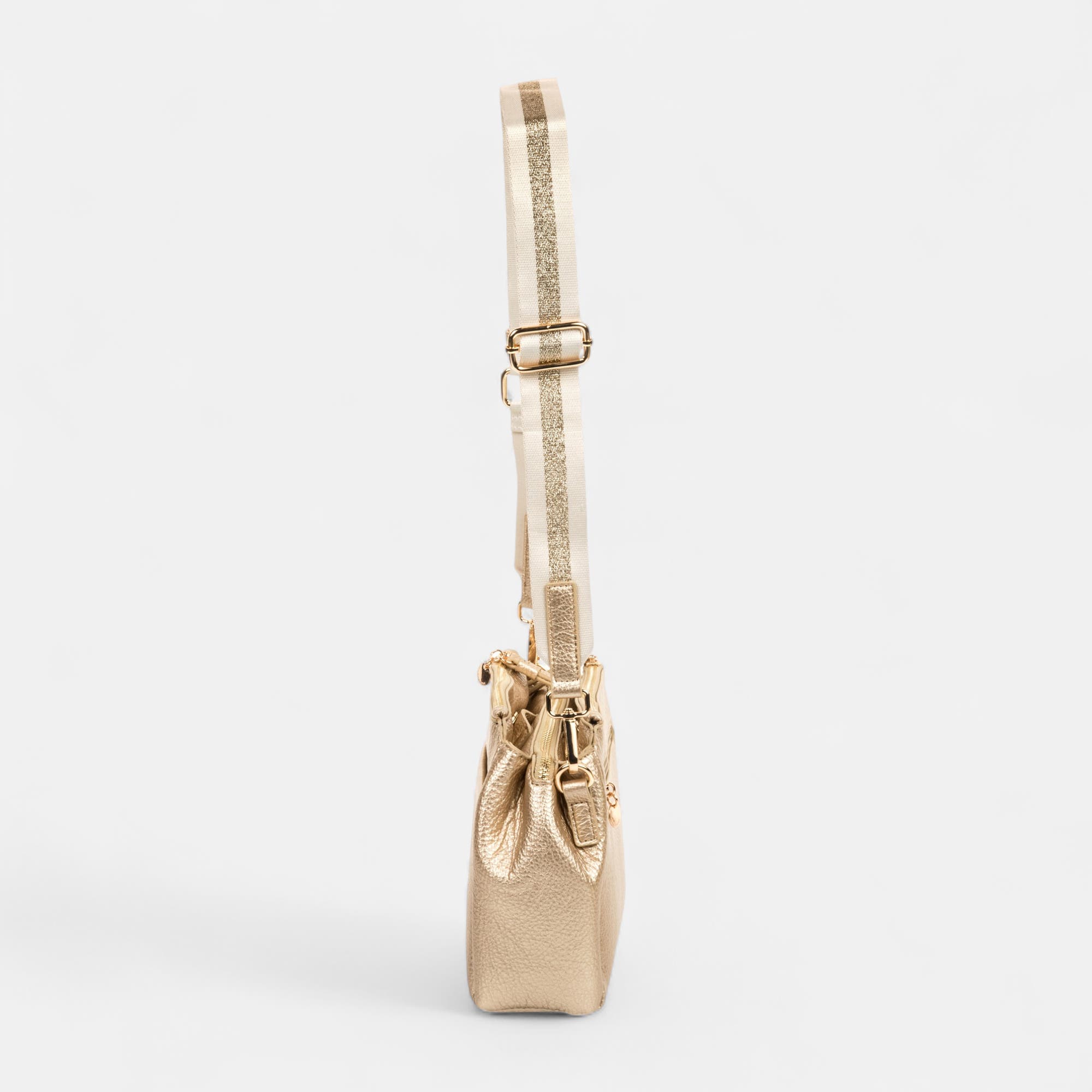 Sac bandoulière or