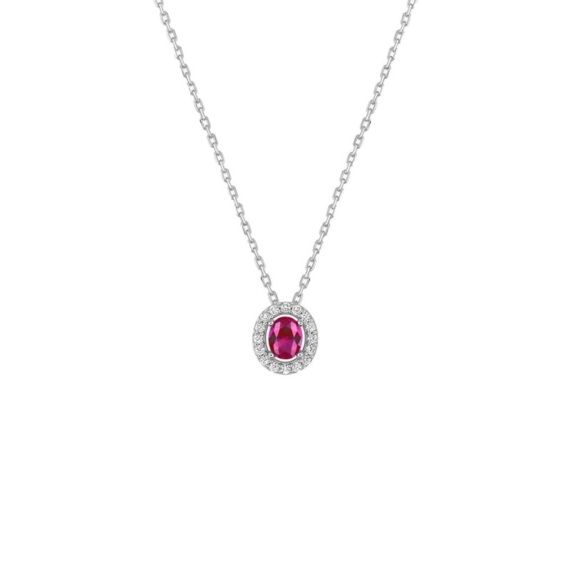 Collier Femme - Oxyde de zirconium - Argent 925 - Longueur : 42 cm