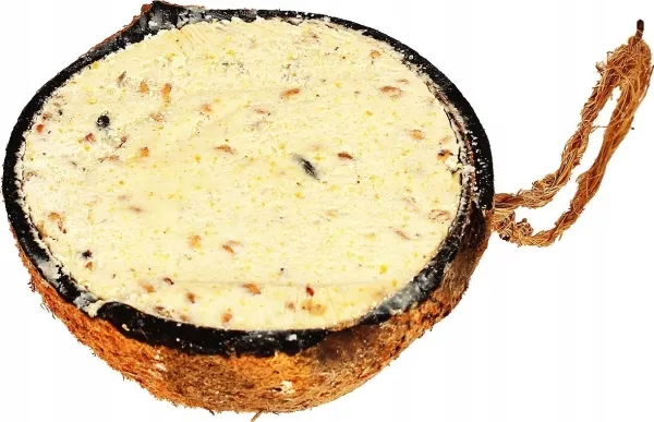 Garden&Fun Fedtfoder til fritlevende fugle i kokosnøddehalvdel, 200g