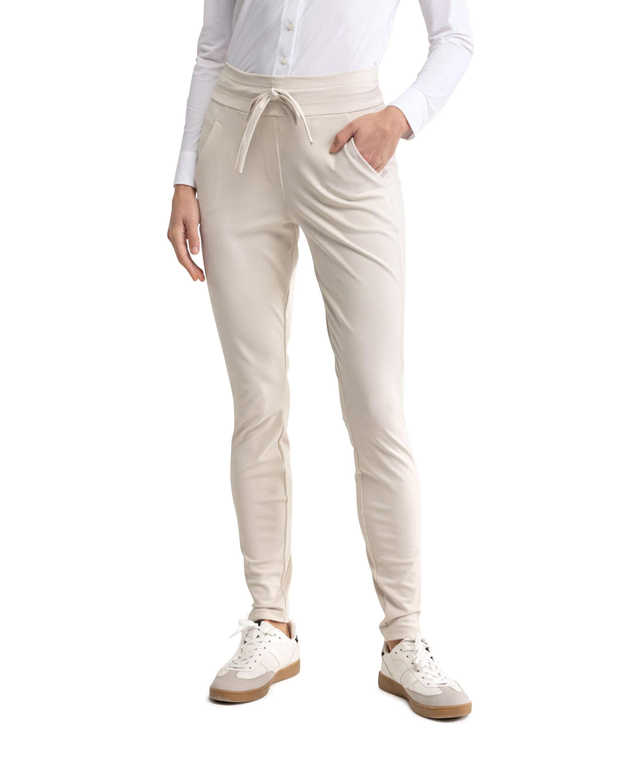 Studio Anneloes Downstairs bonded trousers ecru