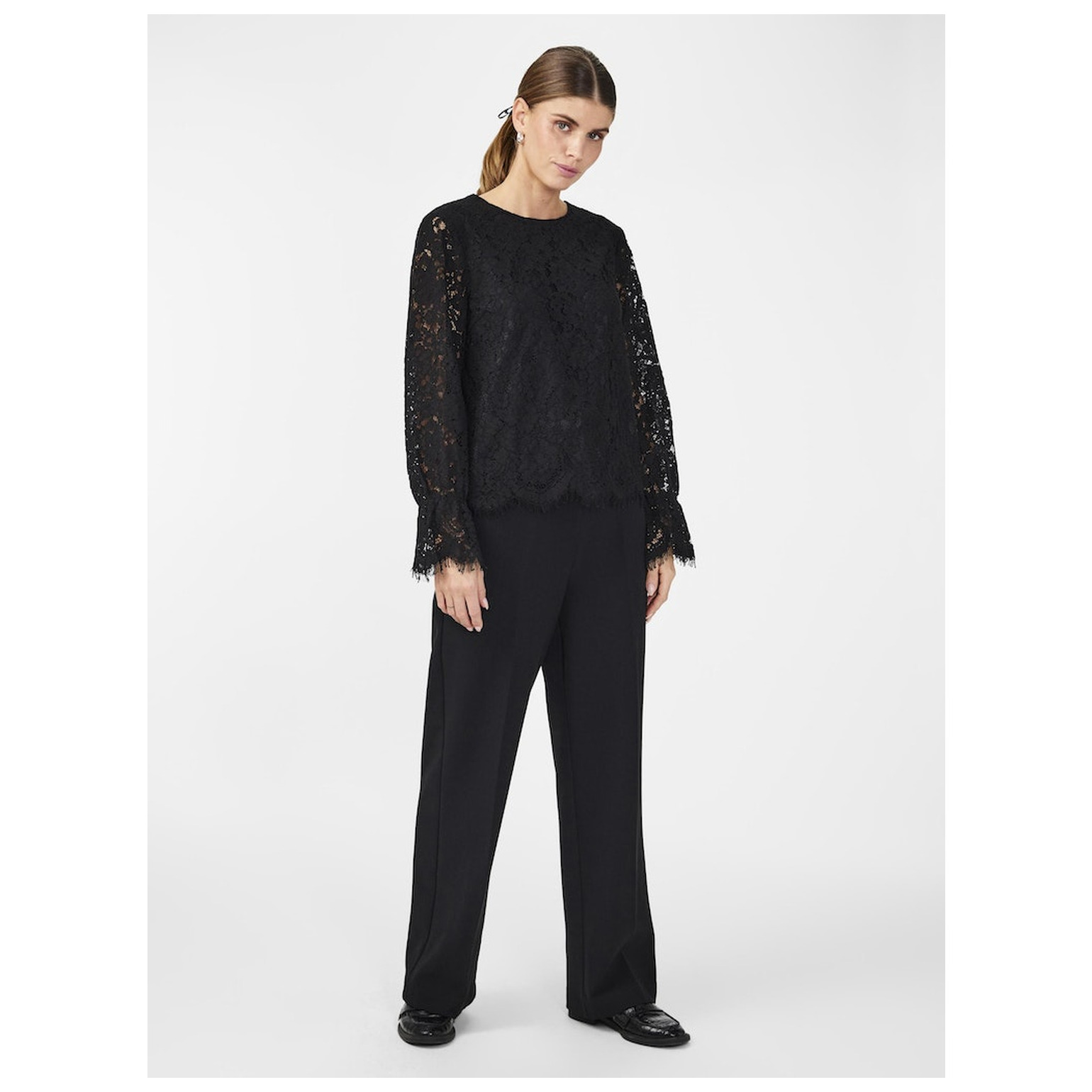 Y.A.S YASPERLA LS LACE TOP S. NOOS