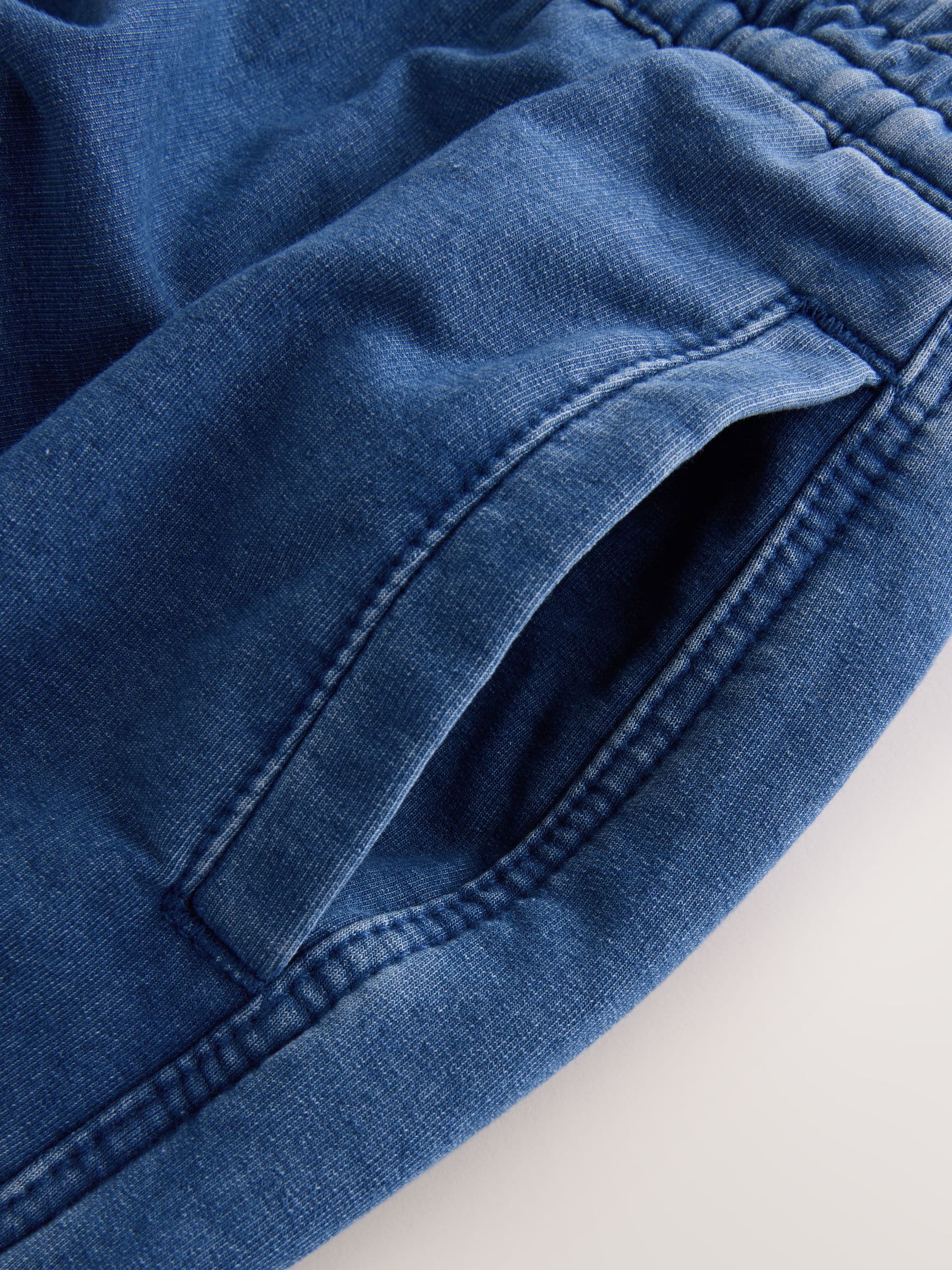 Normaal blauw - Denim Jersey Broeken met Barrel jeans
