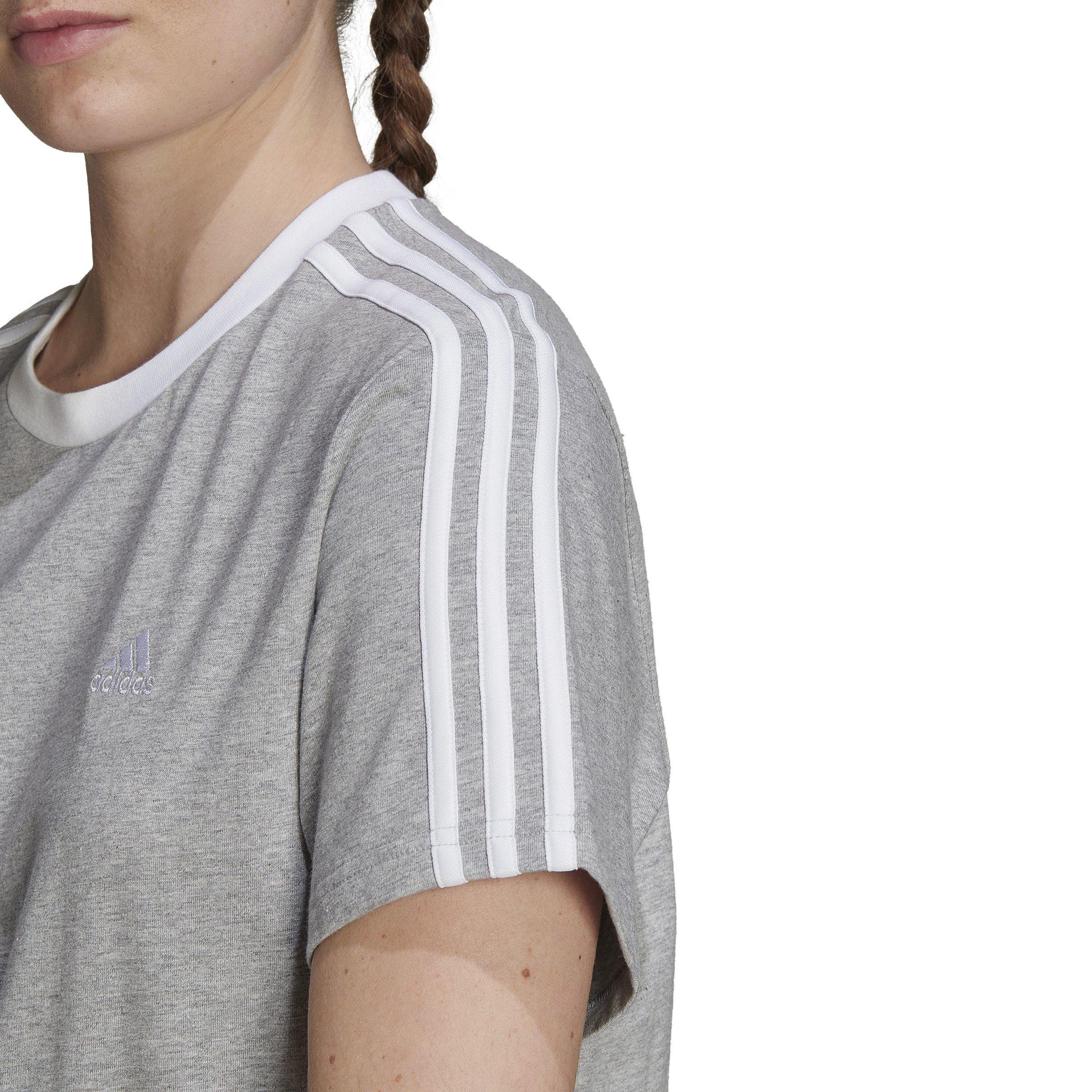 adidas Essentials 3 Stripe T-Shirt Womens