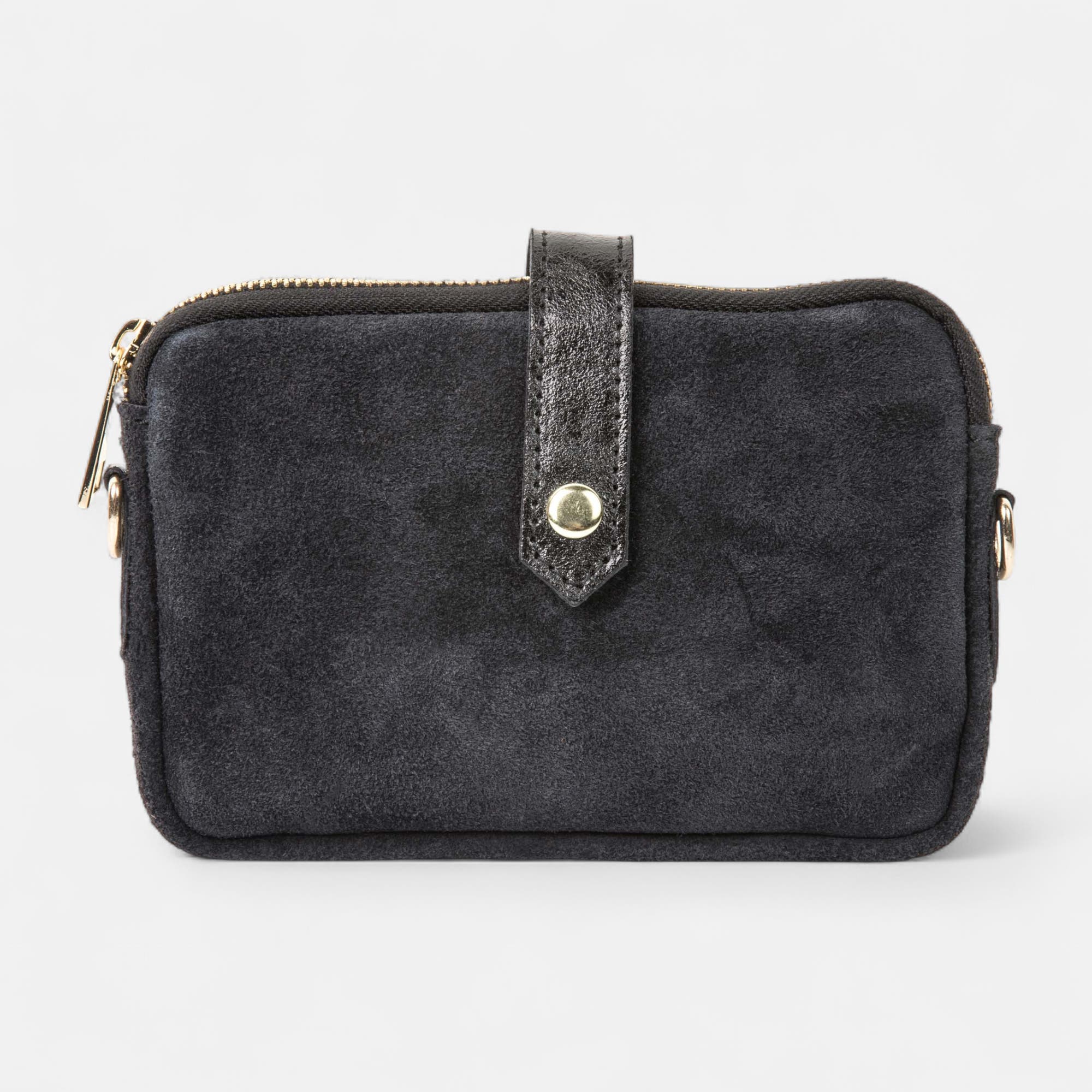 Sac bandoulière en cuir noir