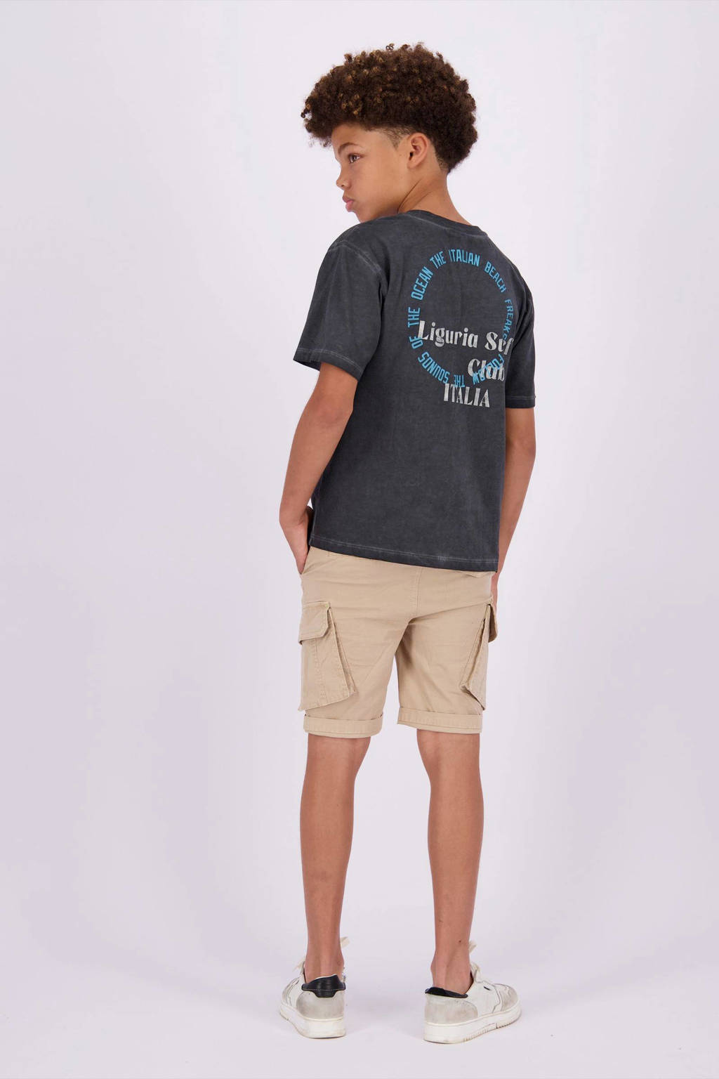 Vingino T-shirt Hyma met backprint zwart