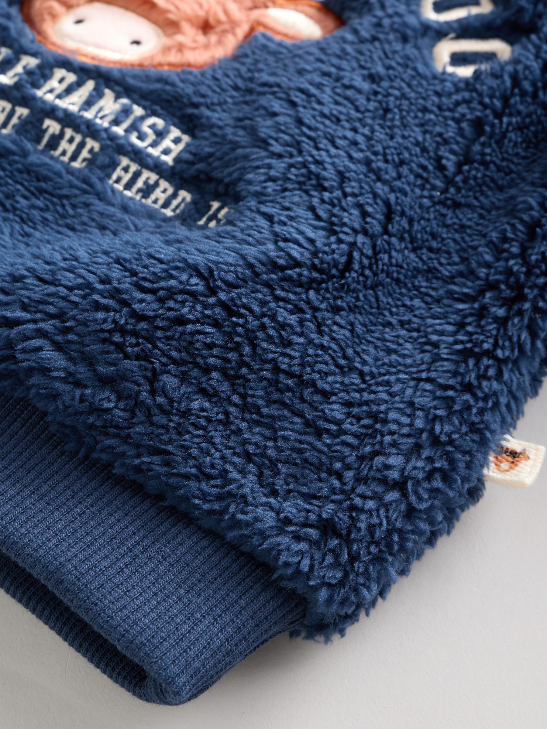 Navy Kerstmis Hamish - Babyset van fleece top en legging (0mnd-3jr)