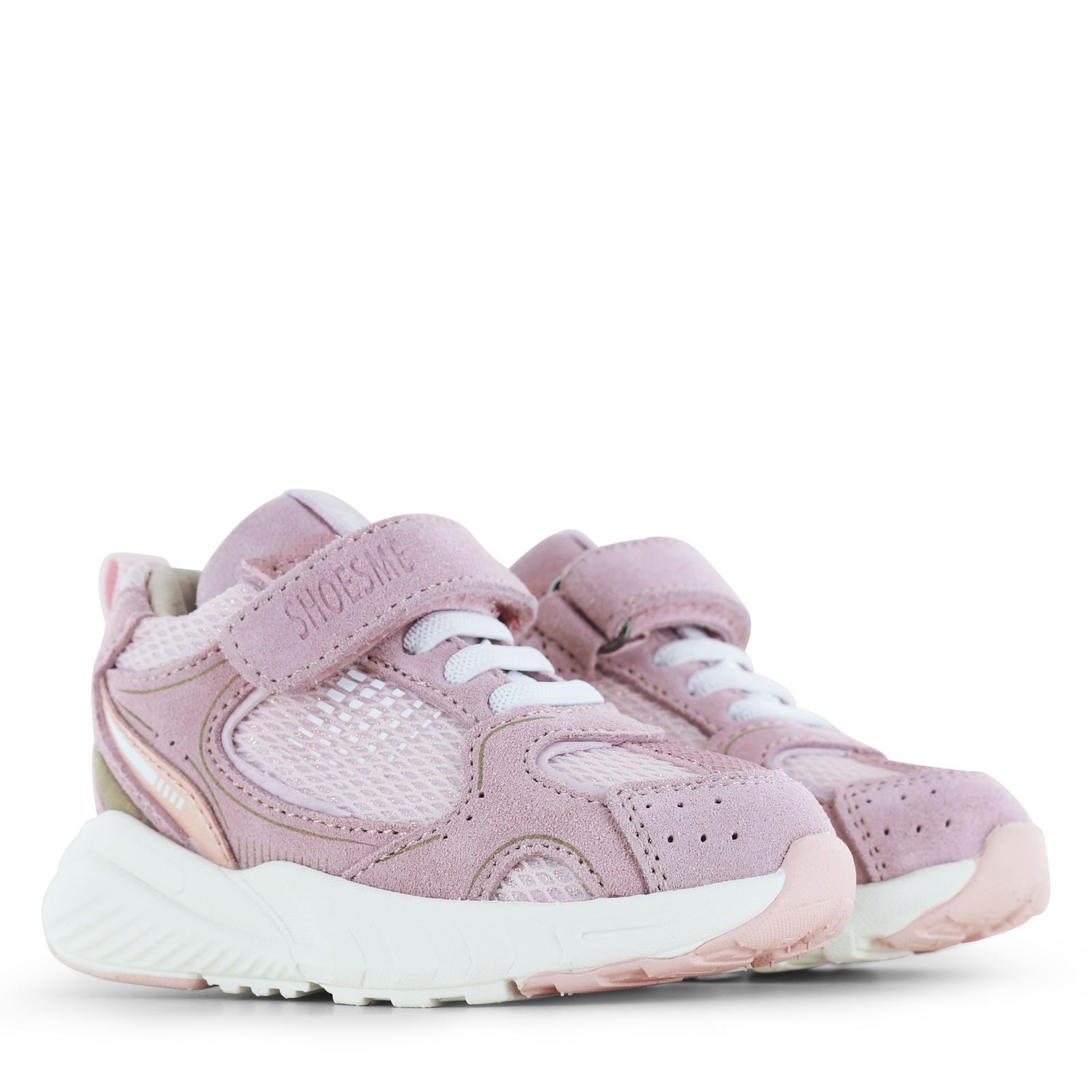 Shoesme roze sneakertje Mesh, Suède | Meisjes schoenen