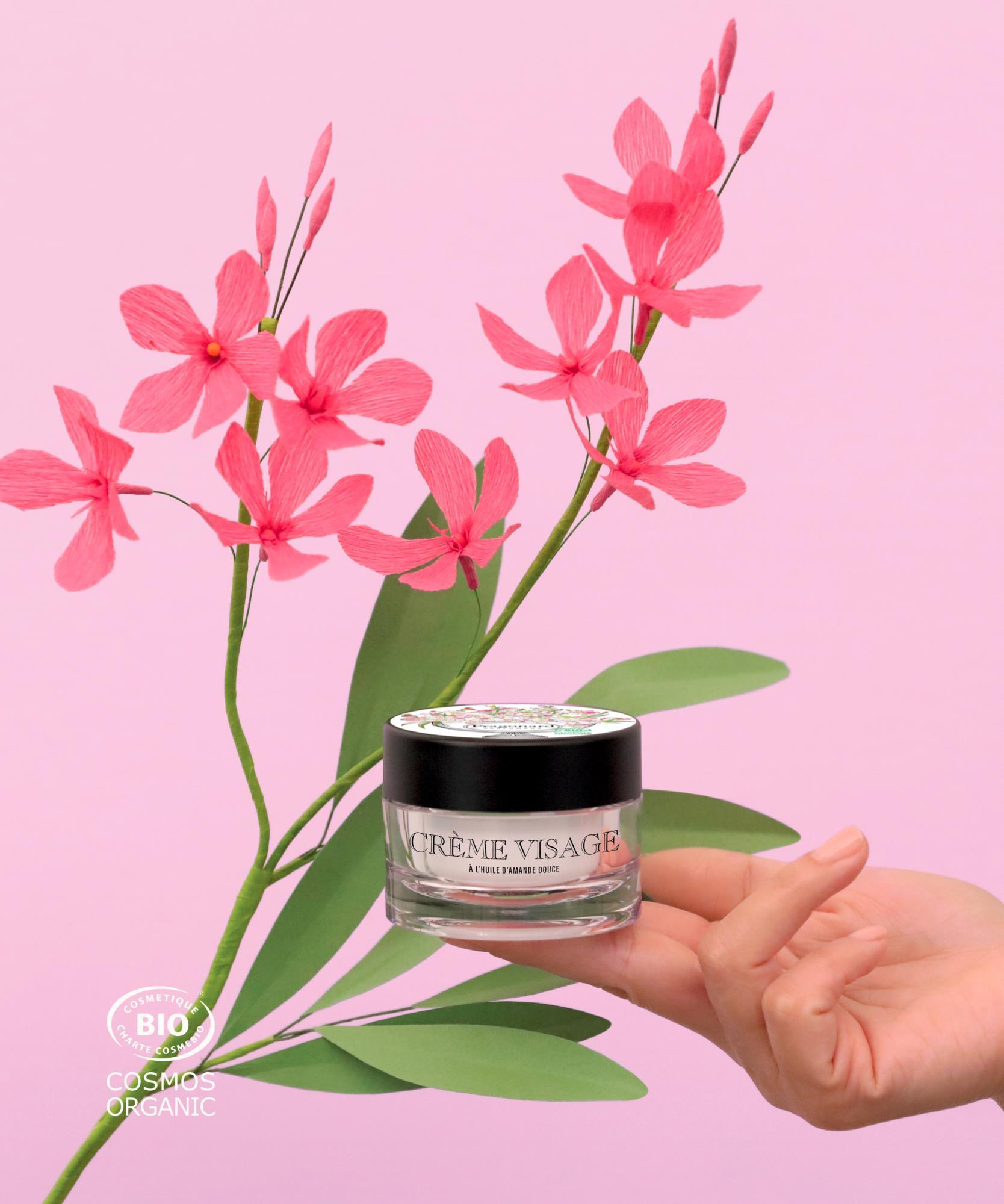 Crème Visage certifiée BIO  Huile d’amande douce - Pot 50 ml