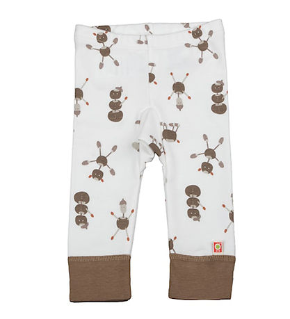 Katvig Leggings - Off White m. Kastanienfiguren