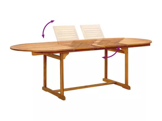 Ensemble à manger de jardin 9 pièces bois d'acacia solide textilène