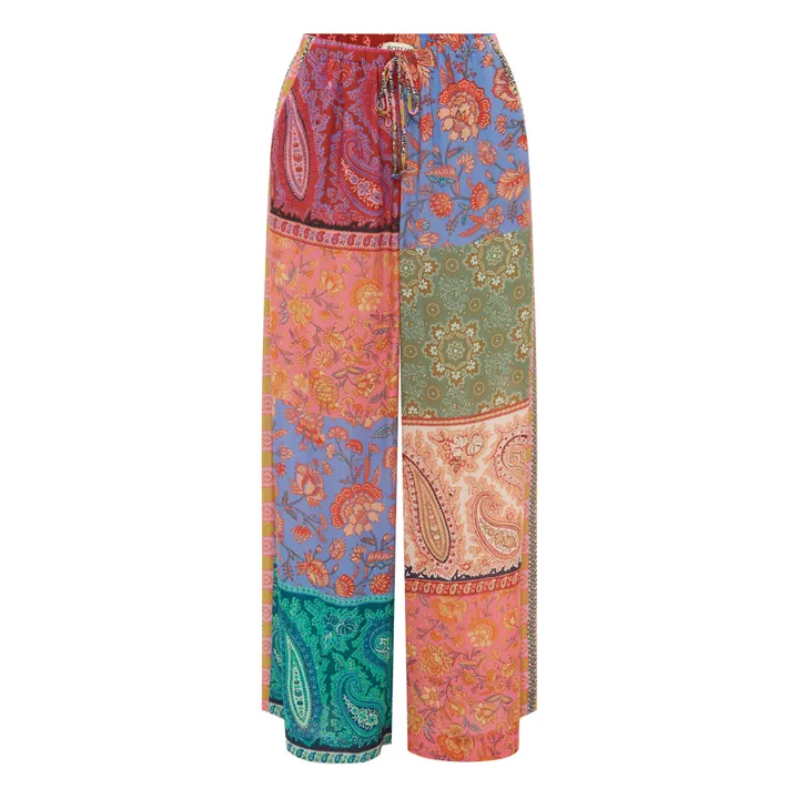 Boteh Pantalon Kaleido Patchwork Soie | Rose