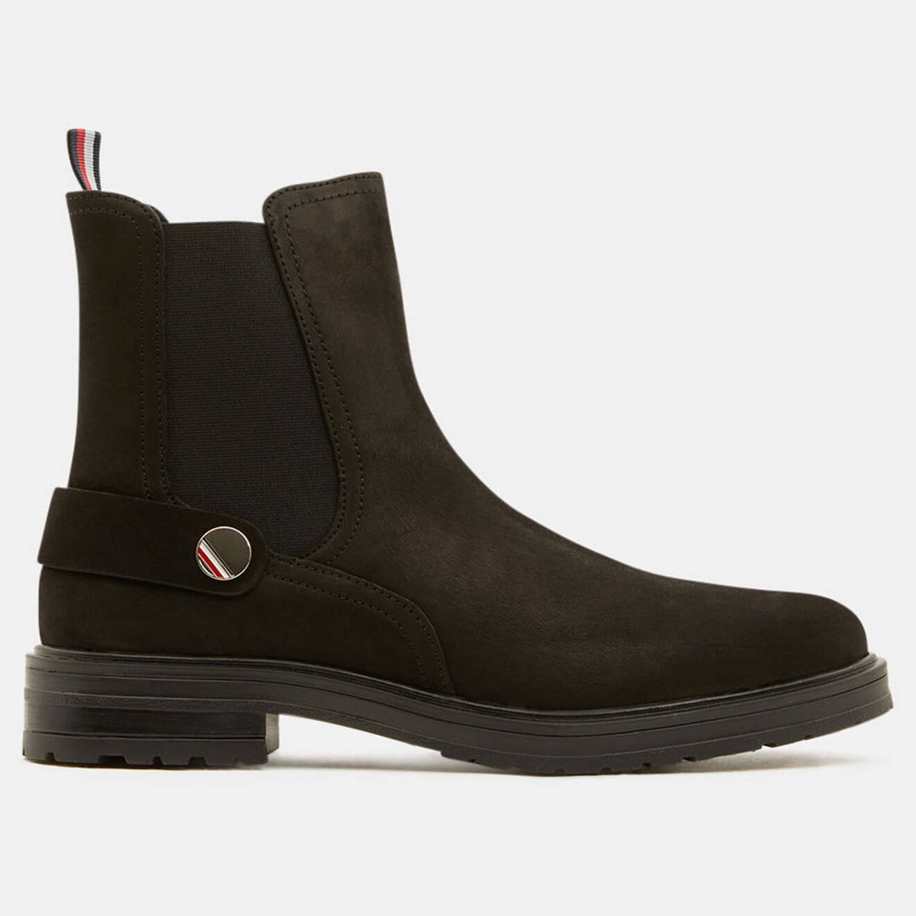 Tommy Hilfiger Chelsea boots en Velours de Cuir Bijoux noires