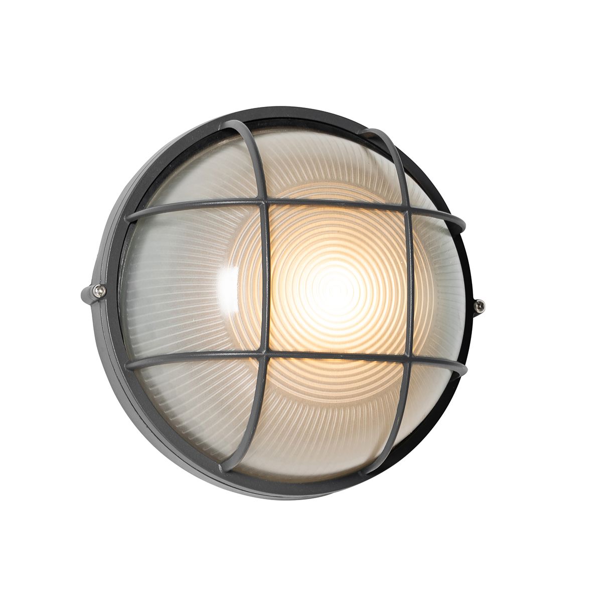 Industriële buitenwandlamp donkergrijs IP44 - Hanneke