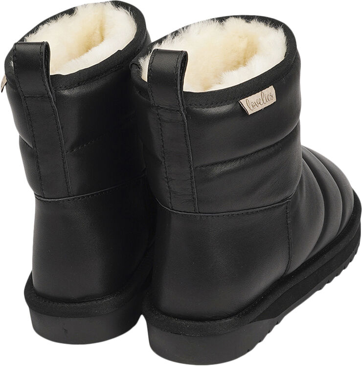 Lovelies NEBO - LEATHER HIGH BOOTS WITH SHEARLING Black