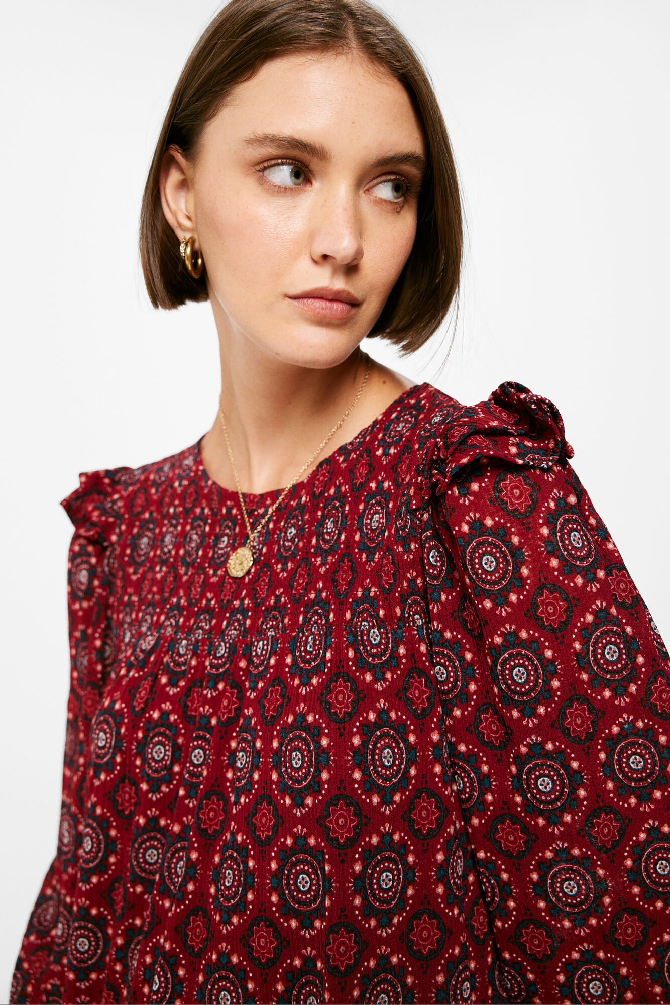 Vestido curto estampado