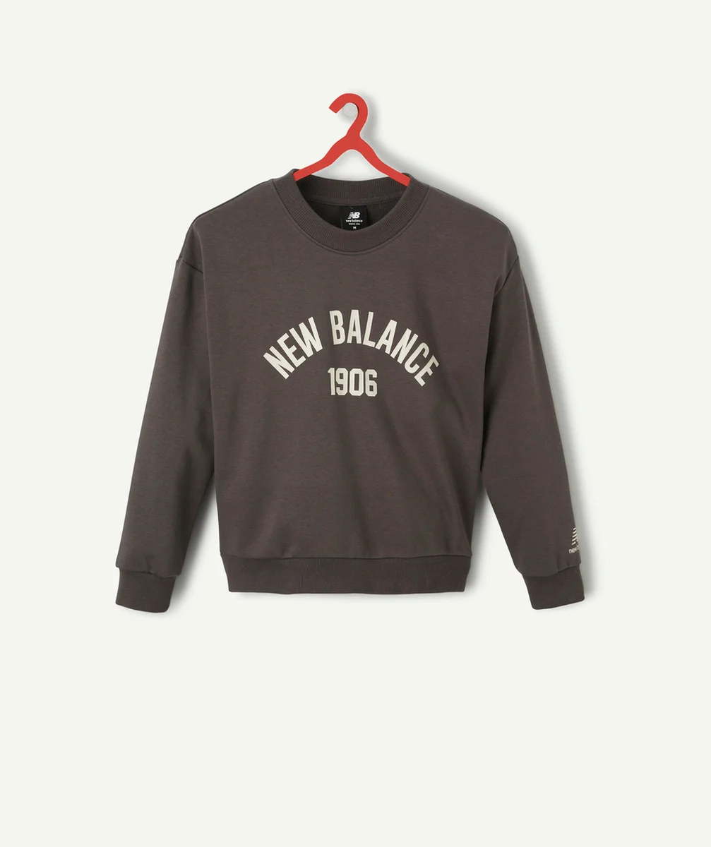 NEW BALANCESWEAT RAS DU COU OVERSIZED VARSITY NOIR FILLE