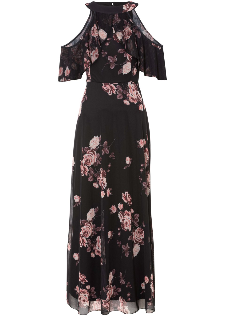 Robe longue en mesh imprimée