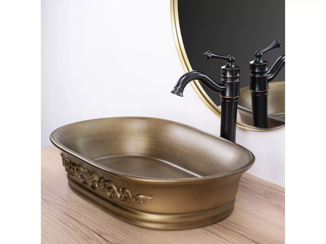 Vasque À Poser Rea Wilma Rustic Copper