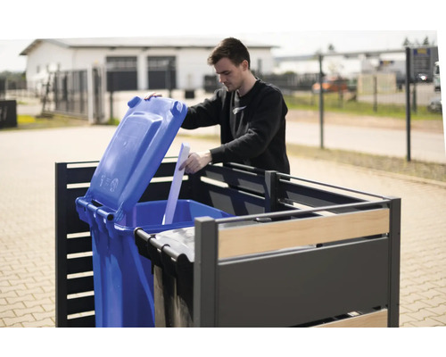 WESTMANN Planum opbergbox met 2 bakken, 170 x 90 x 120 cm, hout-antraciet