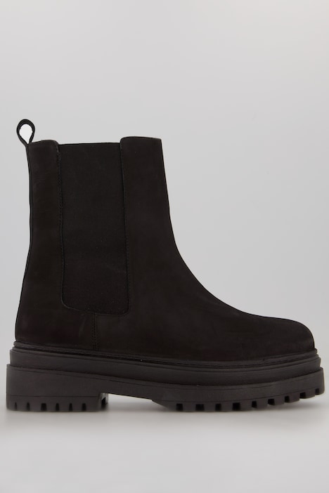 Stiefelette, Elastikeinsatz, Nubukleder, Weite H