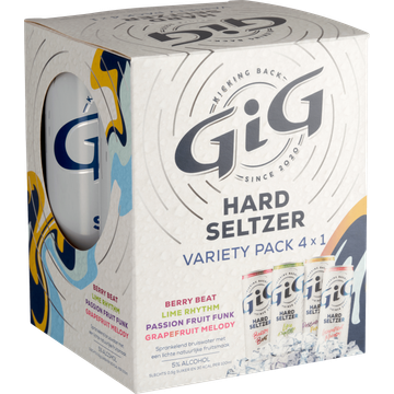 GiG - Hard Seltzer - Variety Pack - 4 x 330ML