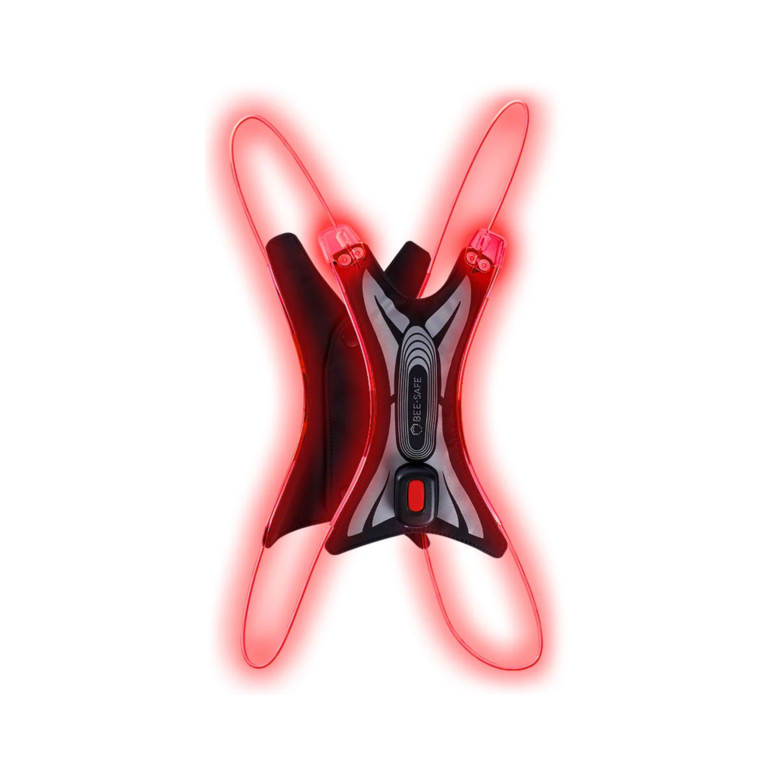 Bee-Safe Led Vest Spider USB Système D'éclairage - Rouge