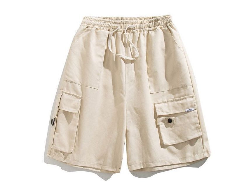 Wewewow - Mid Rise Plain Cargo Shorts