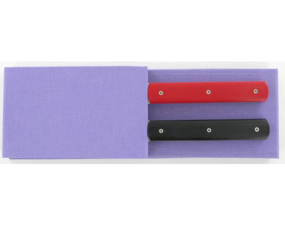 Coffret 2 pièces - Français 9.47 Manche Rouge et Noir Couteau Table par Perceval