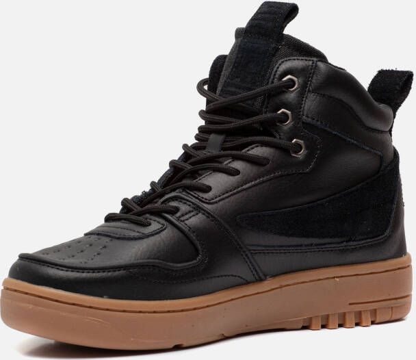 Fila Zwarte High-Top Sneaker Vetersluiting Black Heren