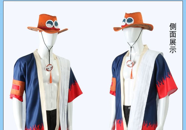 Feravin - One Piece Portgas D. Ace Cosplay Kostuumset