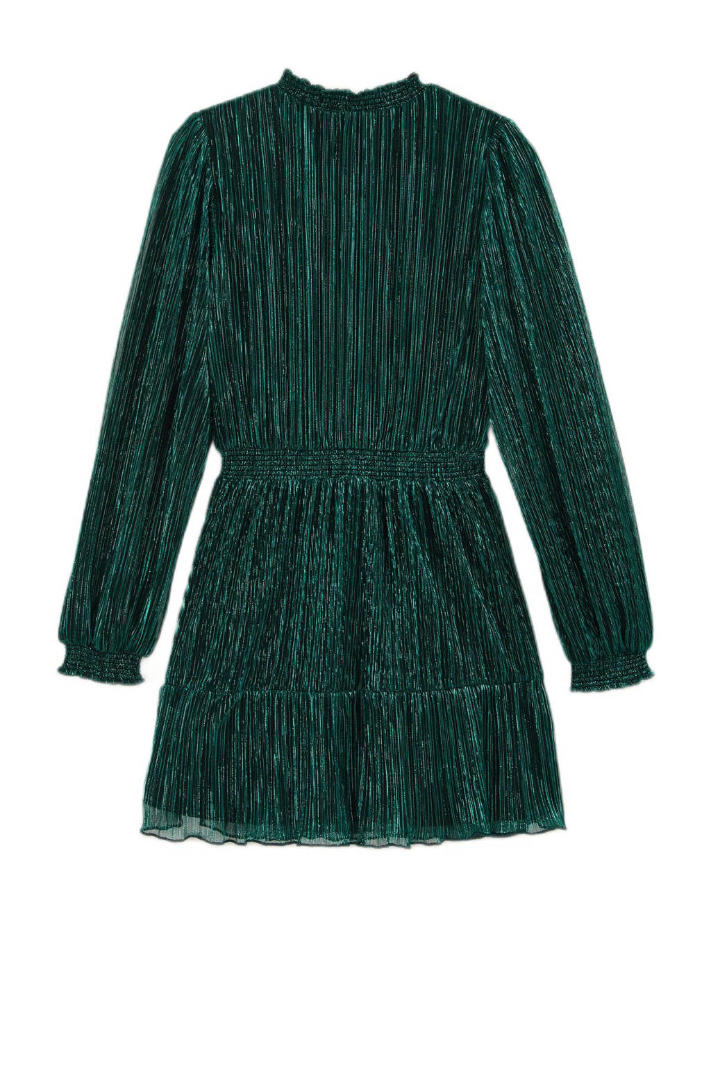 WE Fashion jurk donkergroen/zwart