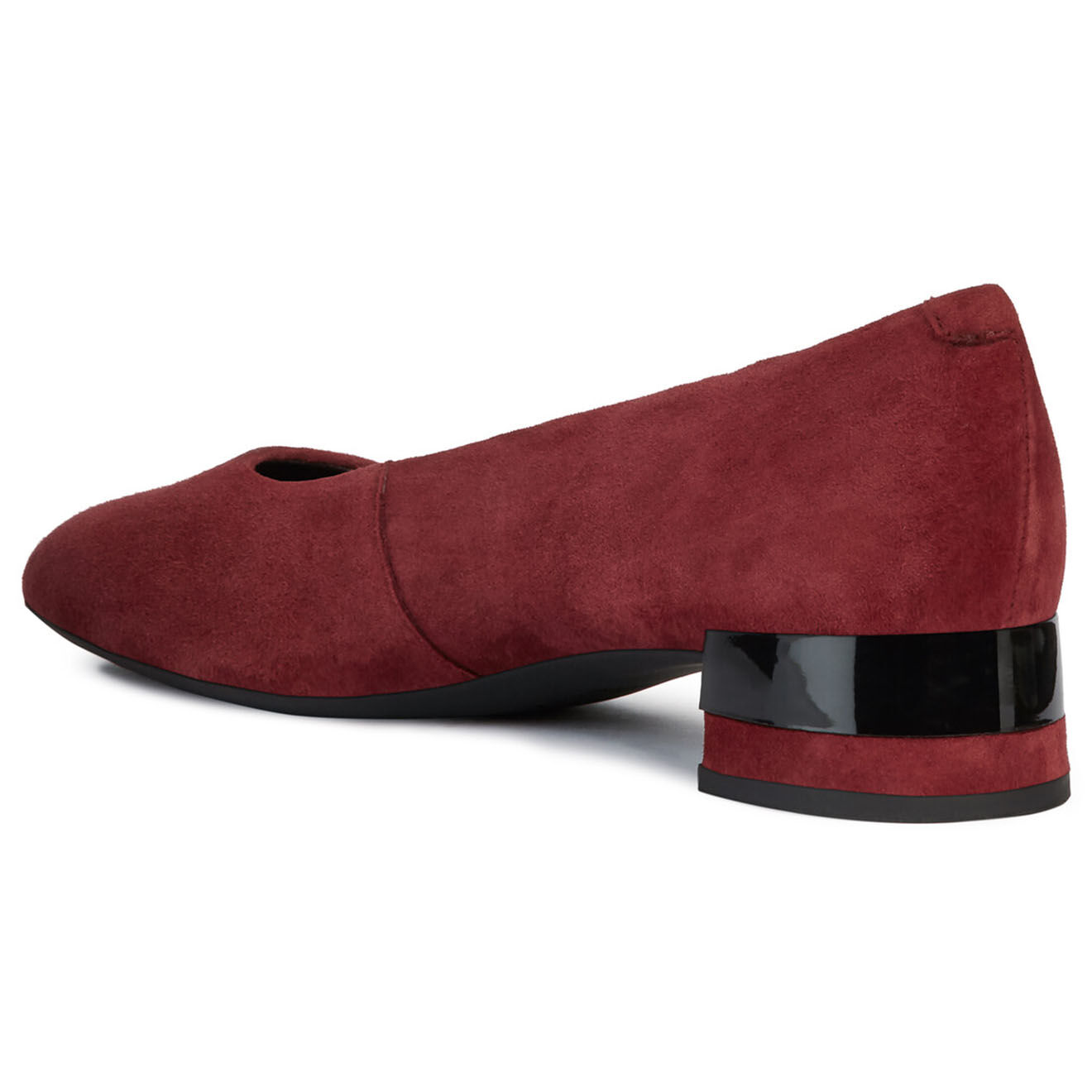 Geox Ballerines en Velours de Cuir Chloo bordeaux