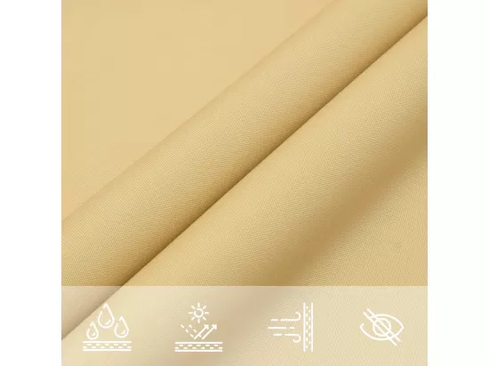 Voile d'ombrage sable 4x4x5,8 m 100 % polyester oxford