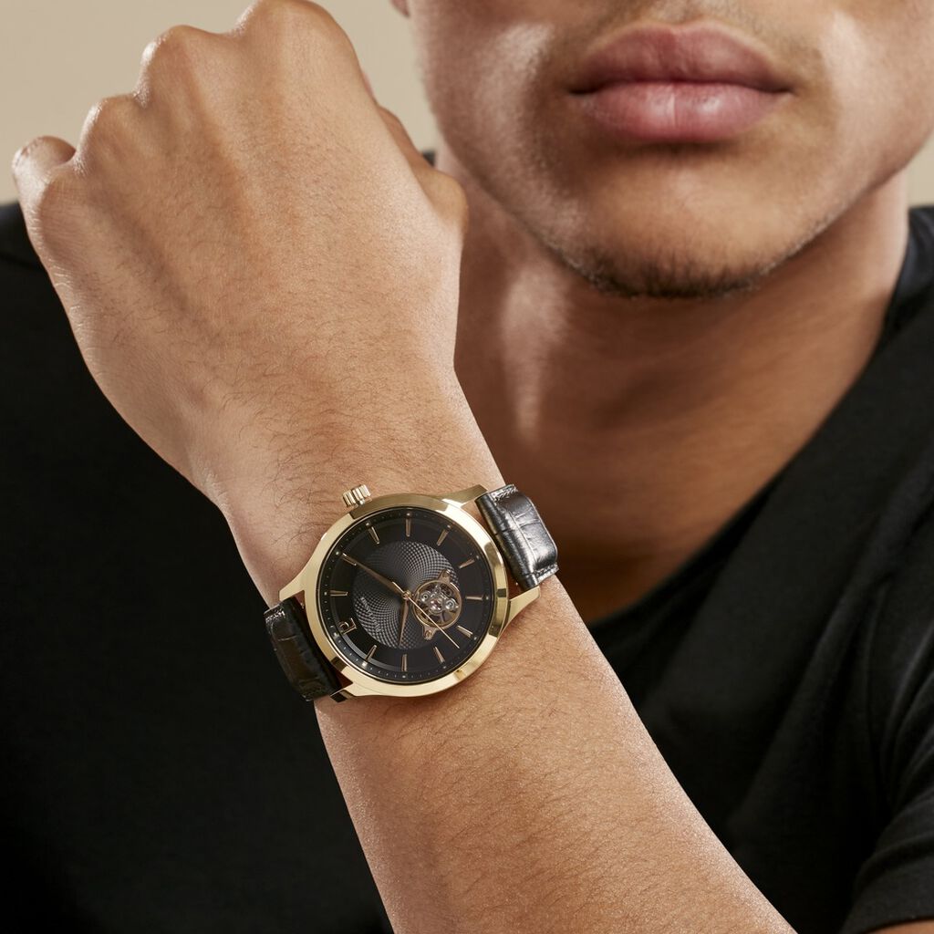 Montre Pierre Lannier Fleuret Noir