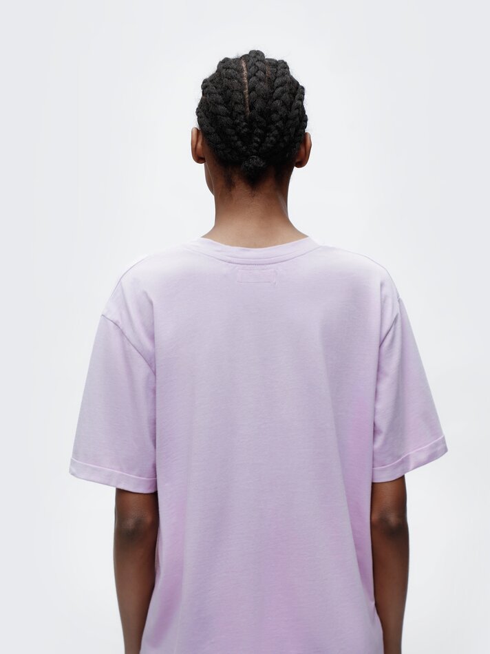 Camiseta oversized de manga curta - Malva Claro