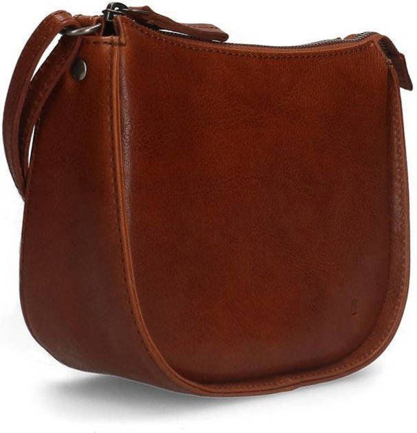 Manfield - Schoudertas - Cognac - Leer - Verstelbare Riem