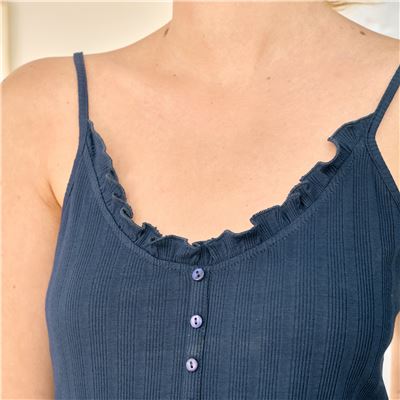 Pyjama short femme maille côtelée - BECQUET CRÉATION