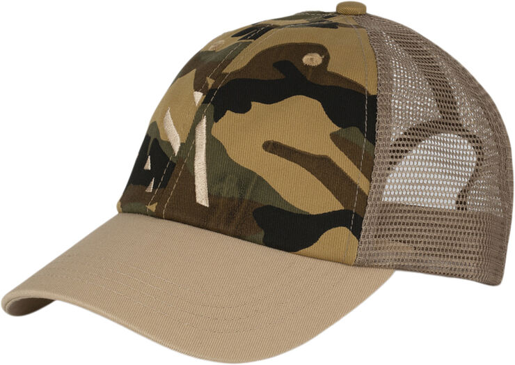 Sui Ava Camo Trucker Cap Light khaki