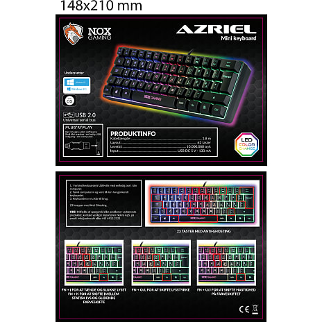 Nox Azriel gaming tastatur - LED Light