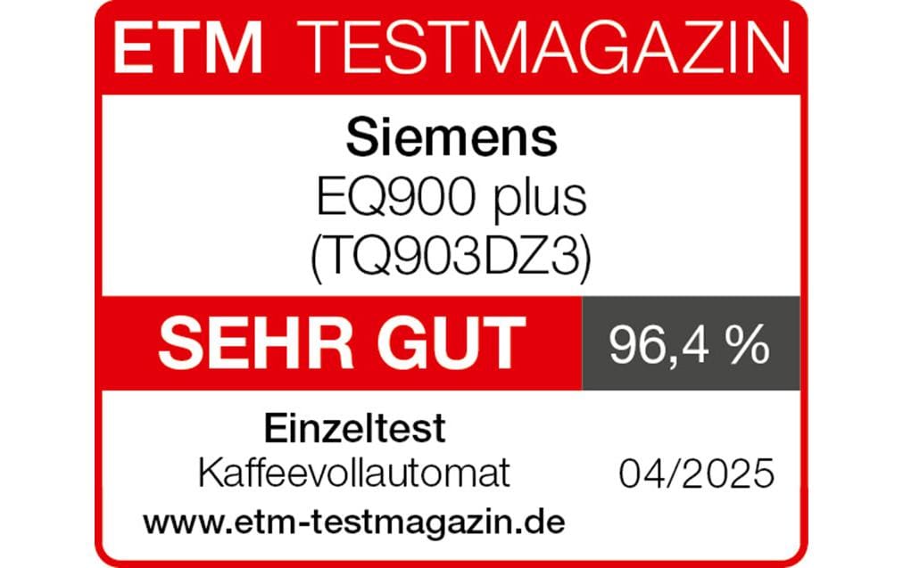 Kaffeevollautomat EQ900 plus TQ903DZ3 Edelstahl<br>Vollautomatische Kaffeemaschine mit beanIdent-System für optimale Röstungen