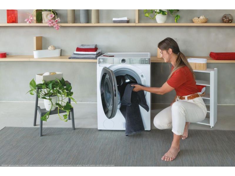 Hoover Waschmaschine H5WPB447AMBC/1-S Links Frontloader mit 7 kg Ladekapazität