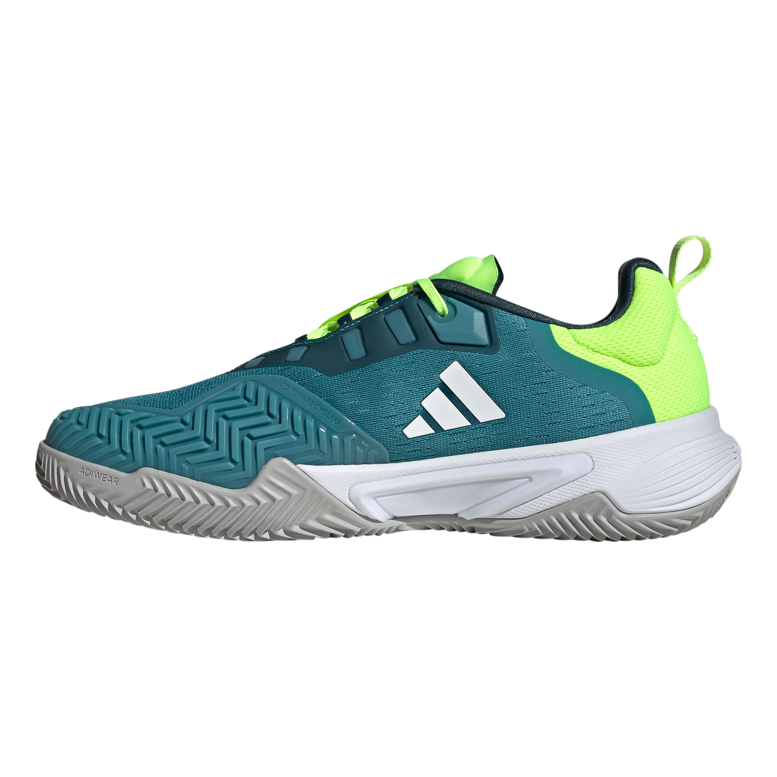 adidas Barricade Chaussure Terre Battue Hommes - Bleu Petrol, Vert Fluo