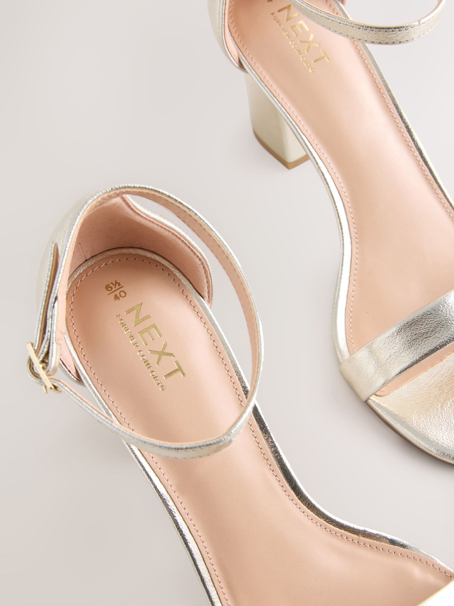 Goud - Sandalen met blokhak