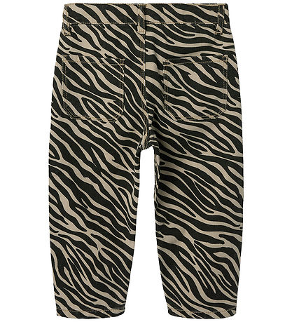 Name It Jeans - NmfBella - Mom Pants - Zement/Black Zebra