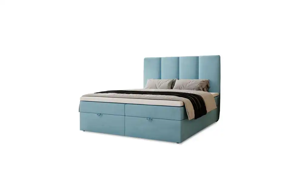 Boxspringbett 161 cm 160x200 cm Blau