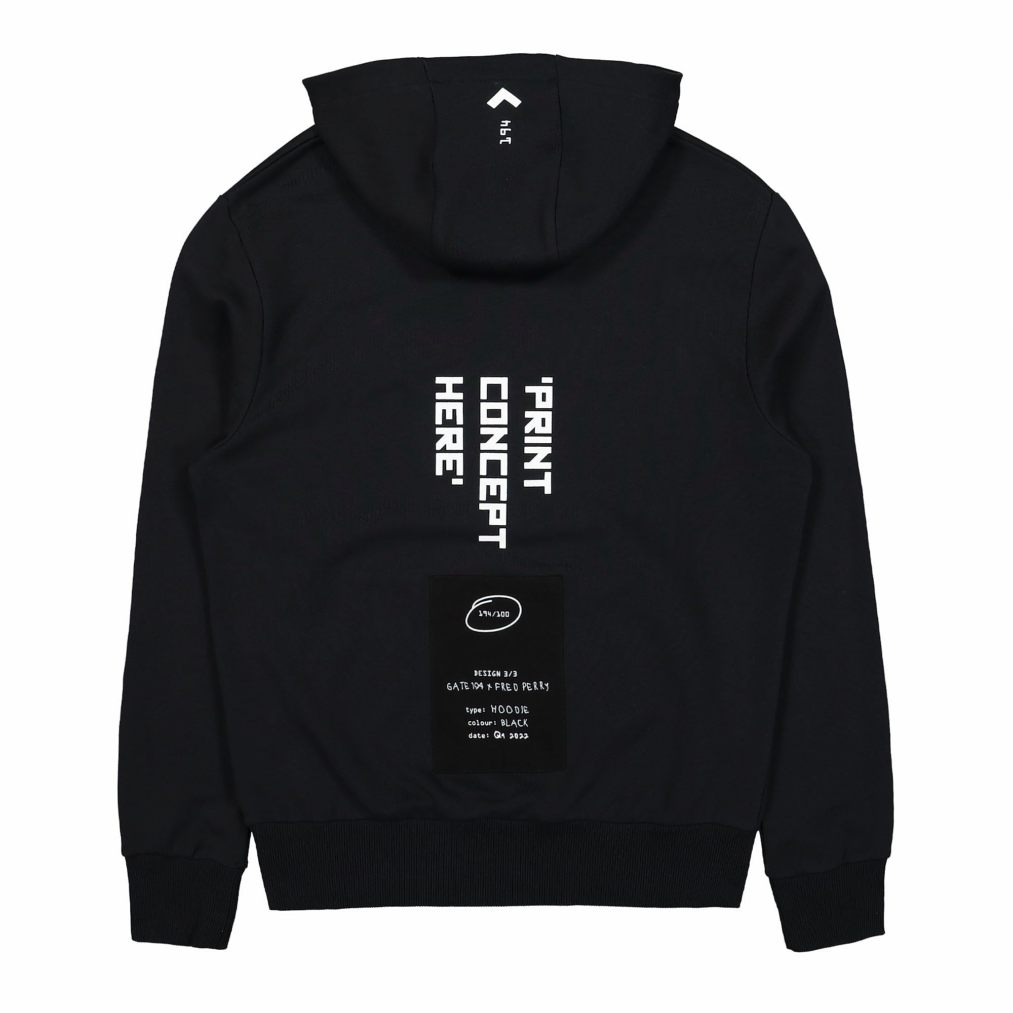 Fred Perry<br>Printed Hooded Sweatshirt