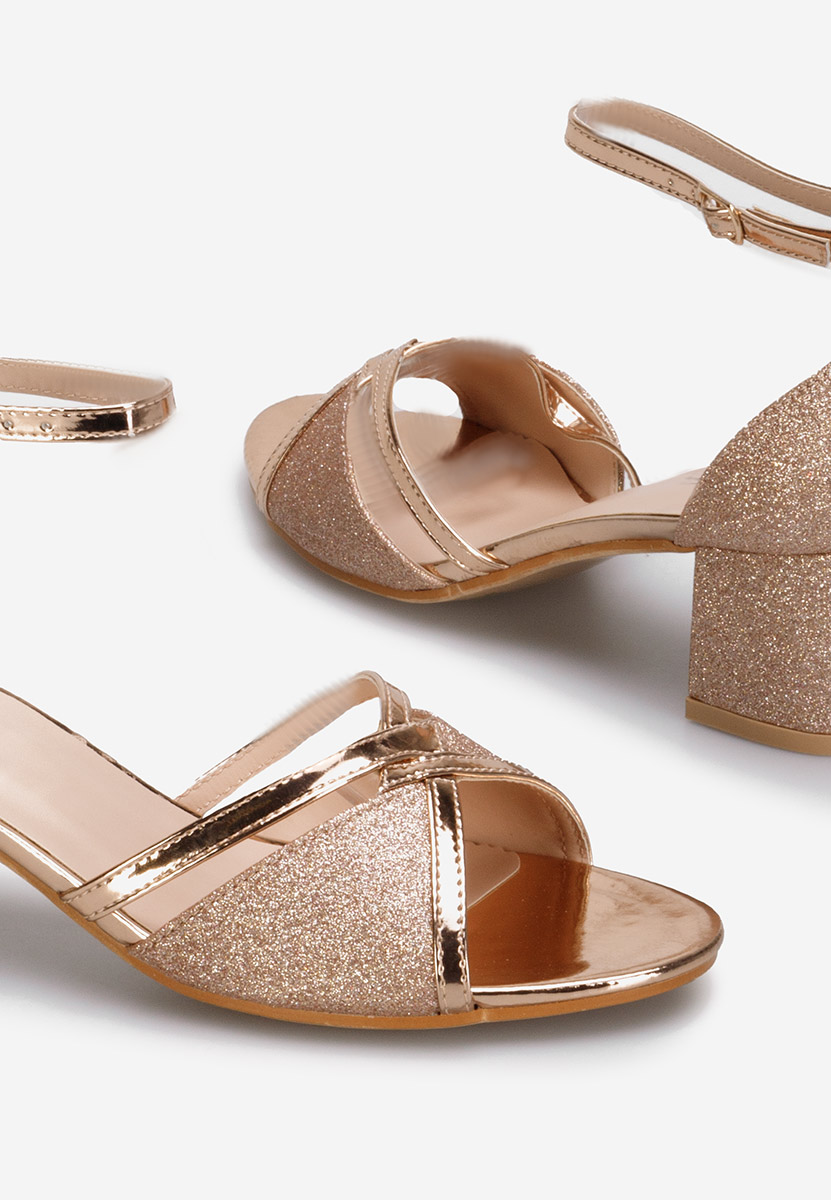 Sandales à talon épais champagne Aniela V2